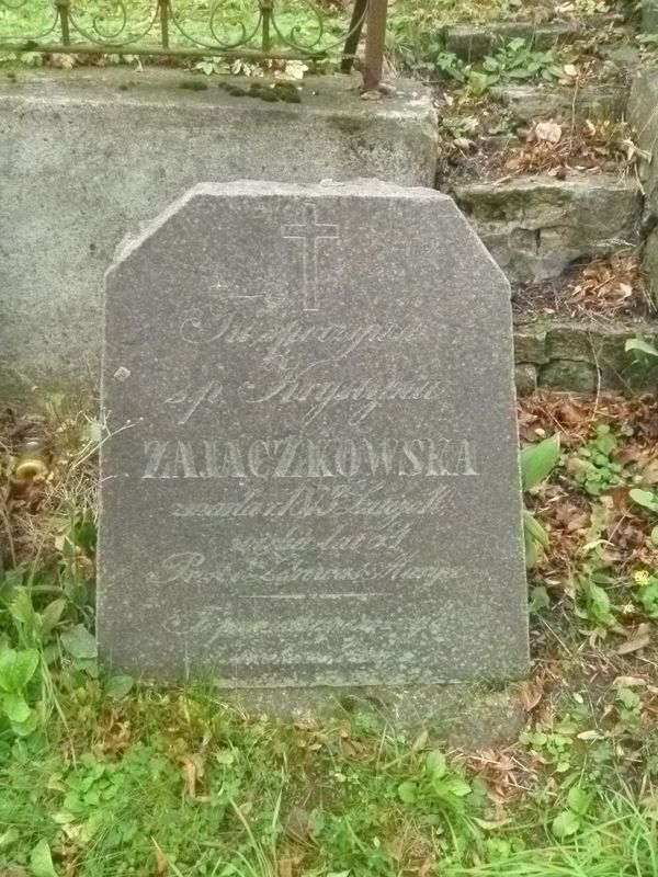 Nagrobek Krystyny Zajączkowskiej, cmentarz Na Rossie w Wilnie, stan z 2013