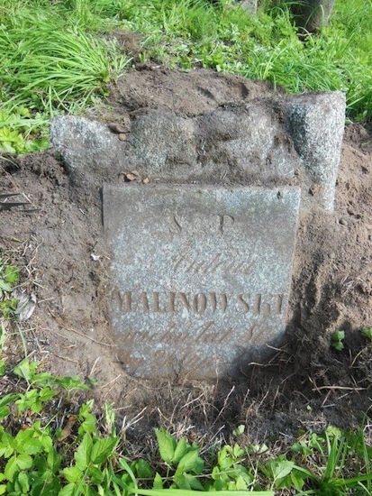 Tombstone of Antoni Malinowski, Rossa cemetery in Vilnius, as of 2013