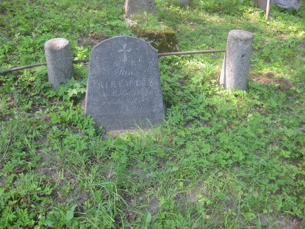 Tombstone of Jan Kirewicz, Ross cemetery, as of 2013