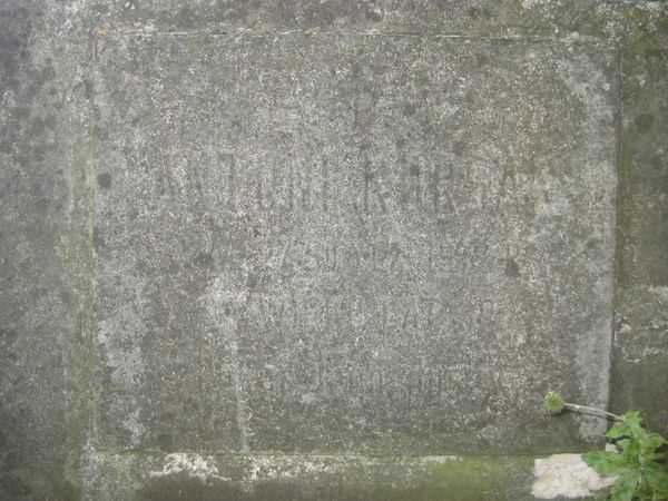 Tombstone of Antoni Korsak, Ross cemetery in Vilnius, as of 2013.