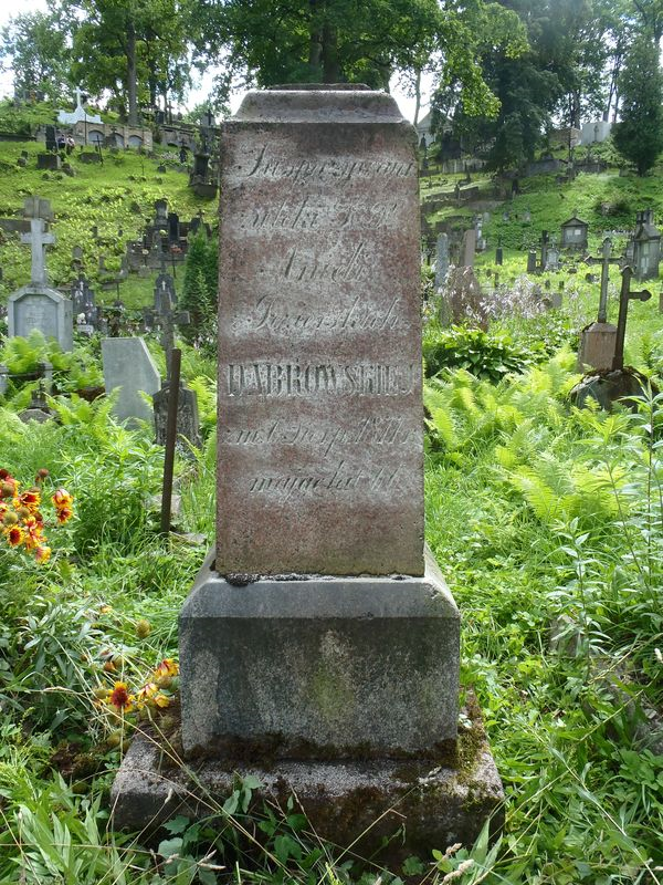 Tombstone of Aniela Dabrowska and Bronislava Mickiewicz, Rossa cemetery in Vilnius, as of 2013