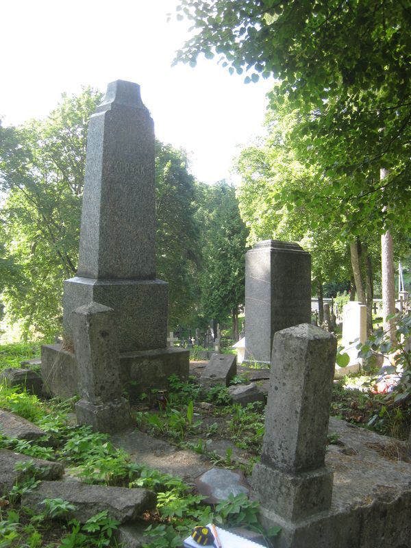 Nagrobek Kajetana Korsaka, cmentarz na Rossie w Wilnie, stan na 2013 r.