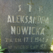 Fotografia przedstawiająca Nagrobek Aleksandry Nowickiej