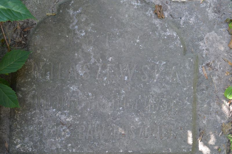 Inscription from the tombstone of Maria Miłaszewska