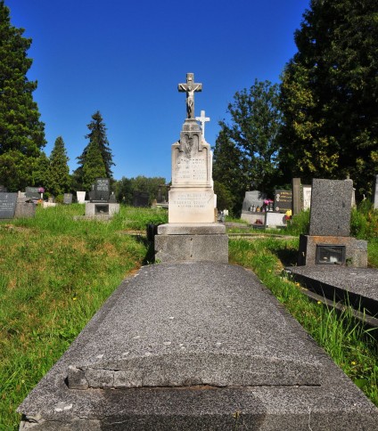 Nagrobek rodziny Feber, cmentarz w Karwinie Dołach, stan z 2022