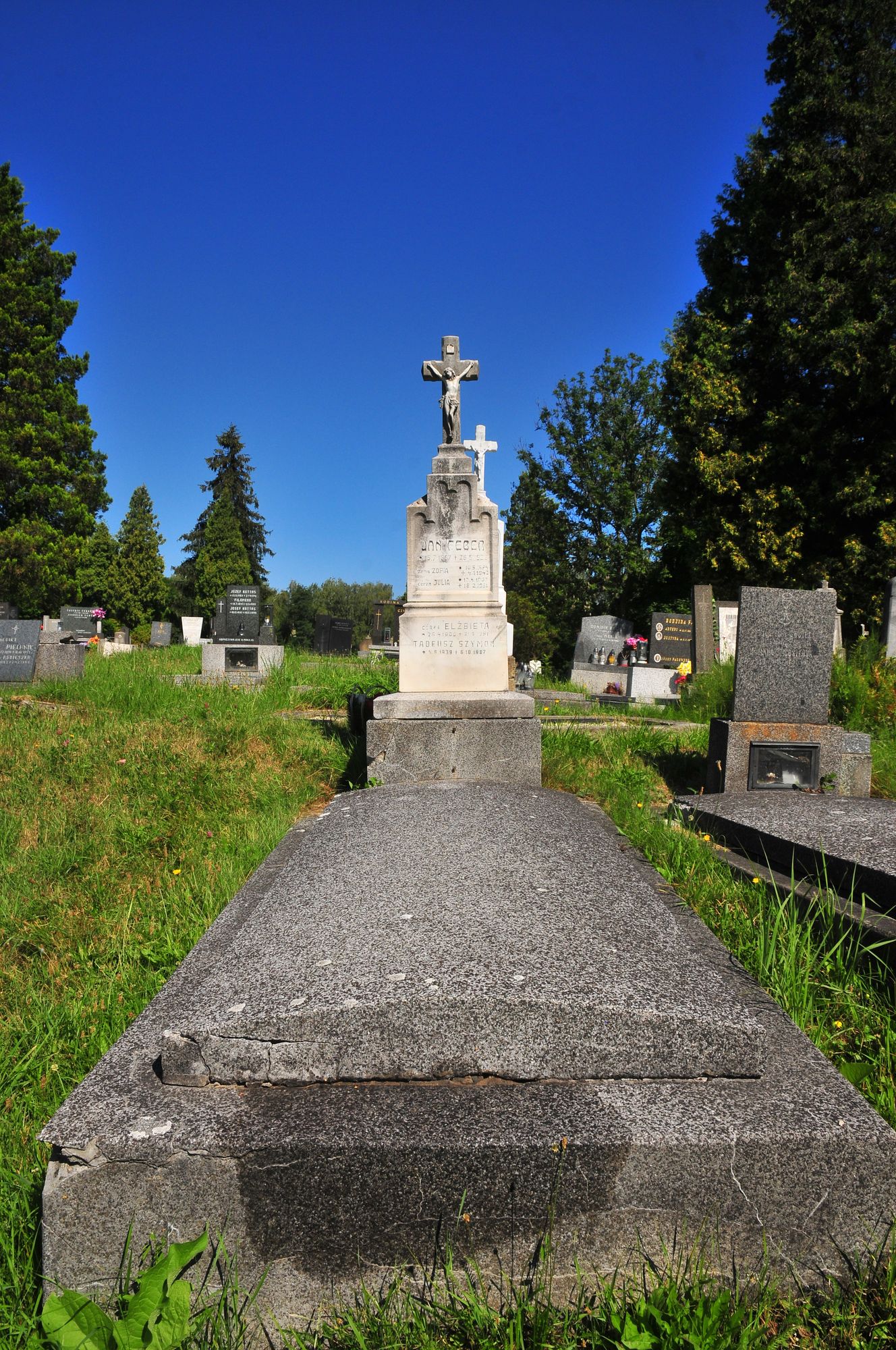 Nagrobek rodziny Feber, cmentarz w Karwinie Dołach, stan z 2022