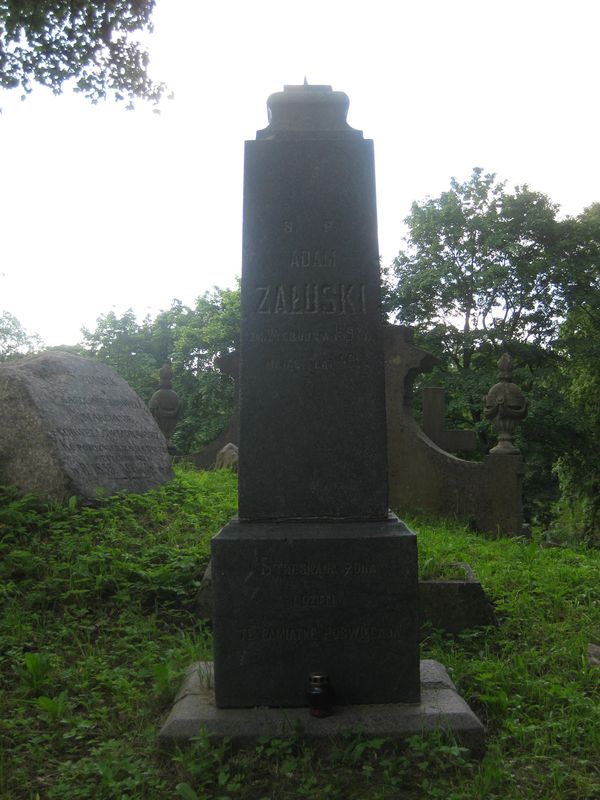 Tombstone of Adam Załuski, Ross cemetery in Vilnius, as of 2013.