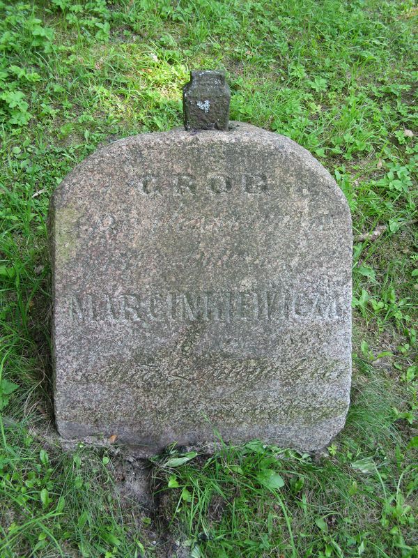 Tombstone of Antoni Marcinkiewicz, Ross cemetery in Vilnius, as of 2013.