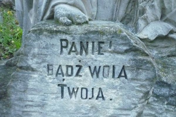 Inskrypcja nagrobka Teresy Łukaszewicz, cmentarz Na Rossie w Wilnie, stan z 2013
