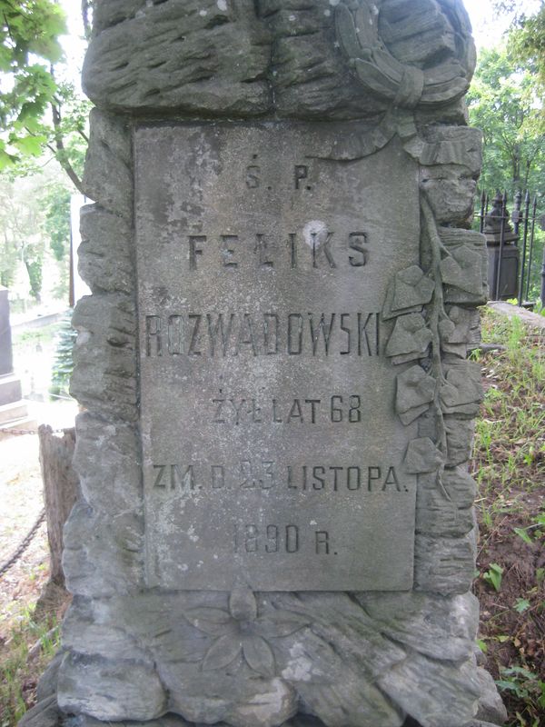 Grobowiec Feliksa i Zygmunta Rozwadowskich, cmentarz na Rossie w Wilnie, stan na 2013 r.