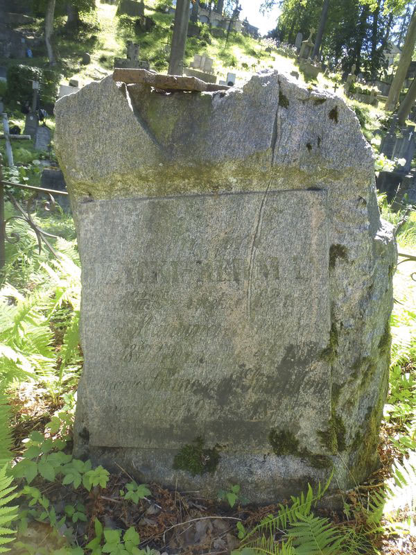 Tombstone of Edmund, Franciszek, Malwina and Stanislaw Iżycki-Herman, Rossa cemetery in Vilnius, as of 2013