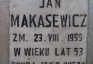 Fotografia przedstawiająca Tombstone of Jan Makasewicz