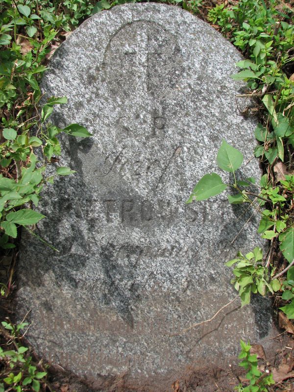 Tombstone of Jozef Pietrowski, Ross cemetery in Vilnius, as of 2013.