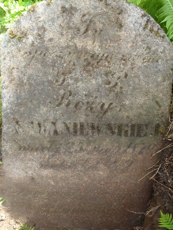 Inscription on the gravestone of Róża Sawaniewska, Rossa cemetery in Vilnius, as of 2013