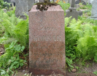 Nagrobek Jana Korsaka, cmentarz na Rossie w Wilnie, stan z 2013
