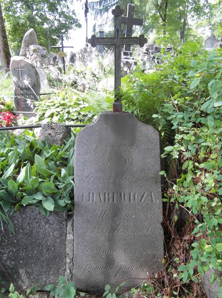 Tombstone of Franciszek Charewicz, Na Rossie cemetery in Vilnius, as of 2013