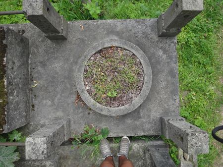 Fragment grobowca Józefa Suzina, cmentarz Na Rossie w Wilnie, stan z 2013 r.