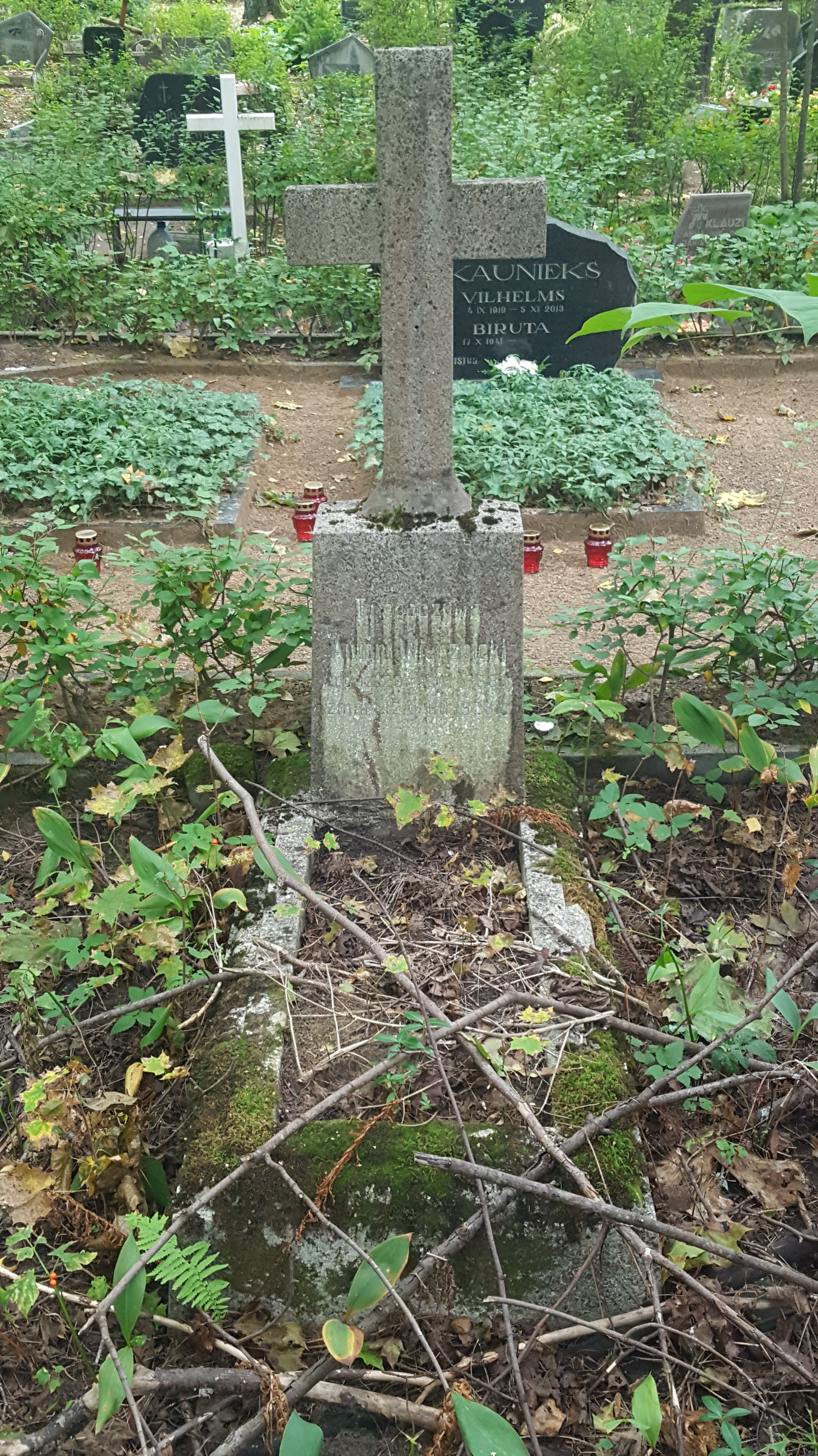 Tombstone of Antoni Wierzbicki, St Michael's cemetery in Riga, as of 2021.