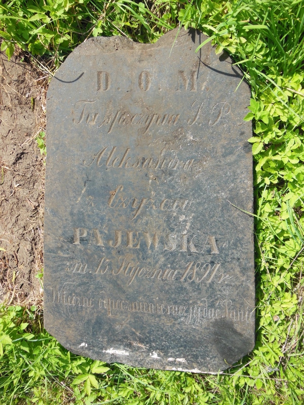 Tombstone of Alexandra Pajewka, Ross cemetery, as of 2013