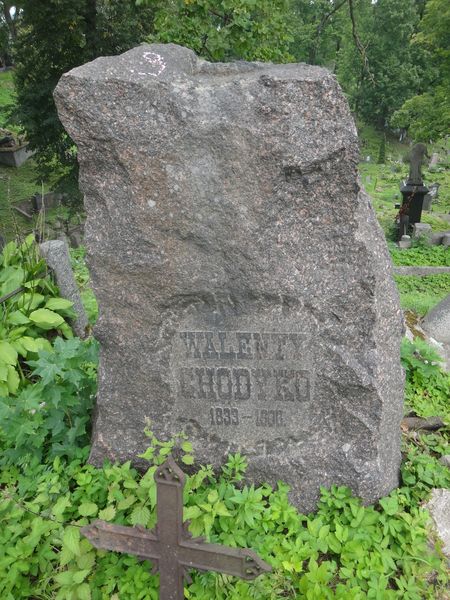 Tombstone of Valentin Chodyko, Na Rossie cemetery in Vilnius, as of 2013.