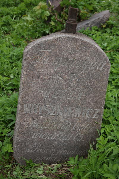 Tombstone of Tekla Hryszkiewicz, Rossa cemetery in Vilnius, as of 2013