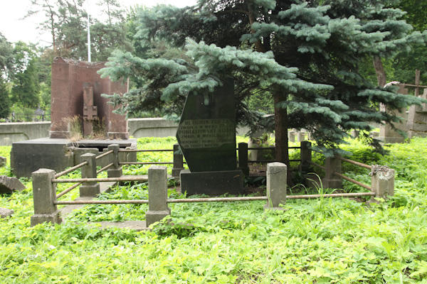 Nagrobek Zofii Bludnik, Adama Poniatowskiego, cmentarz na Rossie w Wilnie, stan z 2013