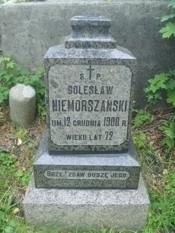 Nagrobek Bolesława Niemorszańskiego, cmentarz Na Rossie w Wilnie, stan z 2013