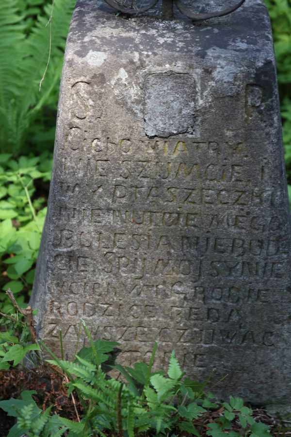 Tombstone of Boleslaw N. N., Na Rossie cemetery in Vilnius, as of 2013