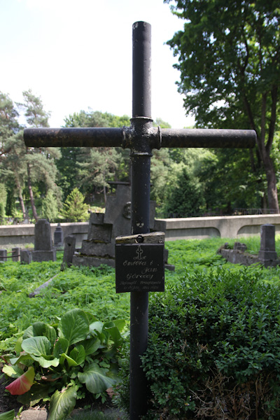 Tombstone of Emilia and Jan Górecki, Rossa cemetery in Vilnius, as of 2013