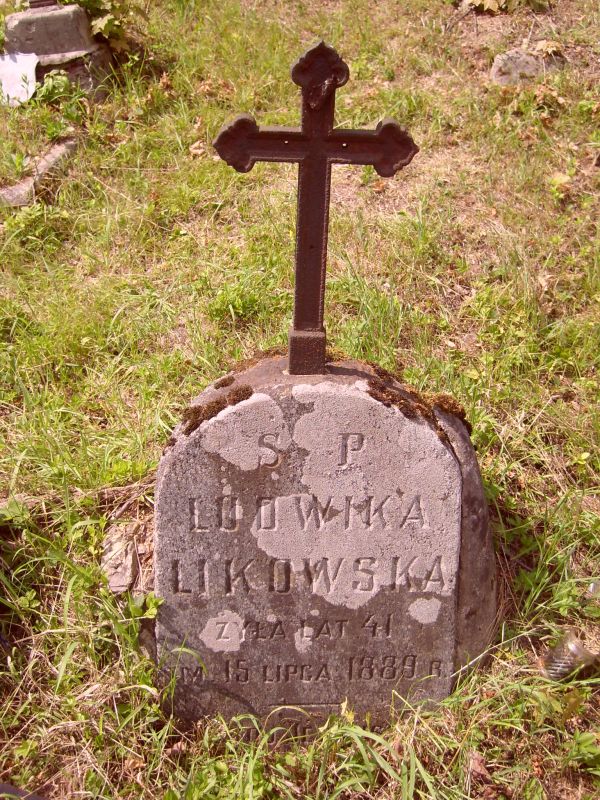 Tombstone of Ludwika Likowska, Ross cemetery in Vilnius, as of 2013.