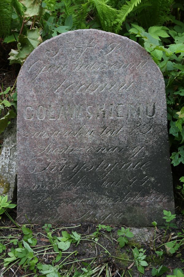 Tombstone of Adam and Krystyna Golawski, Na Rossie cemetery in Vilnius, as of 2013