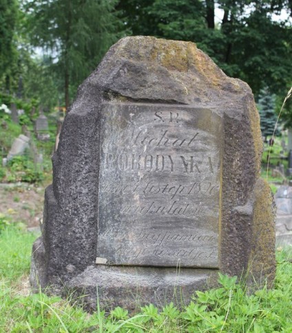 Nagrobek Michała Borodynki, cmentarz Na Rossie w Wilnie, stan z 2013 r.