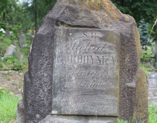 Nagrobek Michała Borodynki, cmentarz Na Rossie w Wilnie, stan z 2013 r.