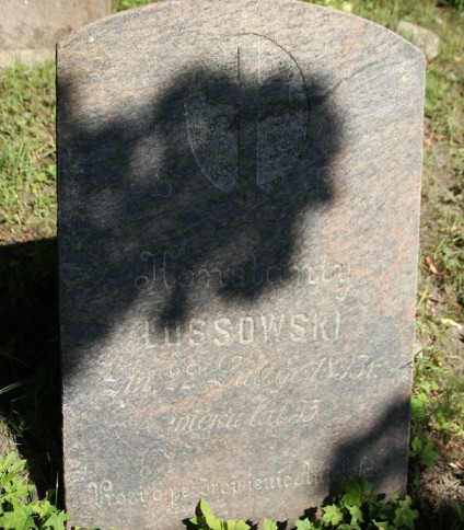 Nagrobek Konstantego Lossowskiego, cmentarz Na Rossie w Wilnie, stan z 2013