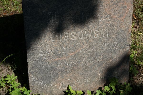 Tombstone of Konstanty Lossowski, Na Rossie cemetery in Vilnius, as of 2013