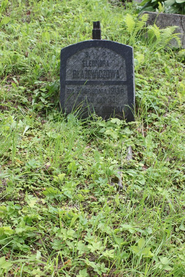 Tombstone of Bronislava, Eleonora, Michal and Stanislava Blazevich, Rossa cemetery in Vilnius, as of 2013