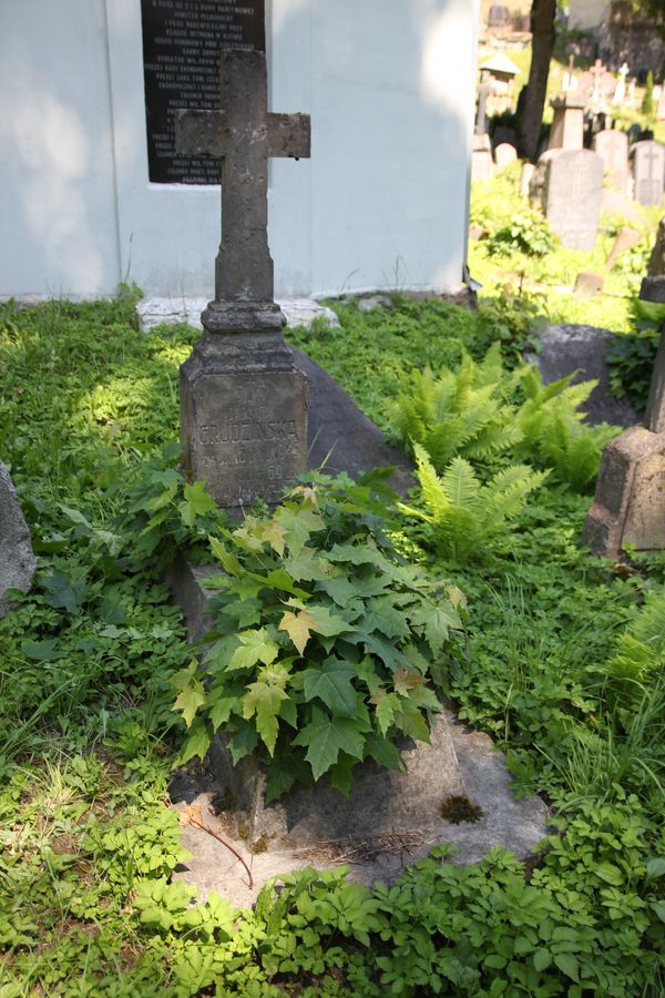 Tombstone of Jadwiga Grudzinska, Na Rossie cemetery in Vilnius, as of 2013