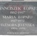 Fotografia przedstawiająca Nagrobek Franciszka i Marii Łopatów, Eleonory Jeleńskiej