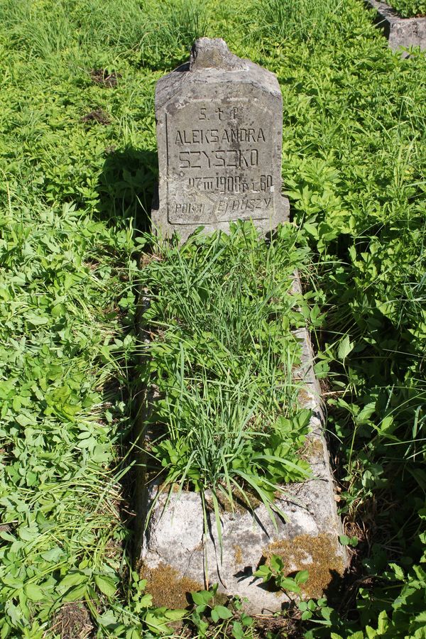 Tombstone of Alexandra Szyszko, Rossa cemetery, as of 2013