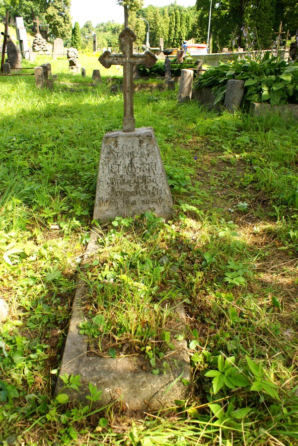 Tombstone of Stanislaw Pietrowski, Rossa cemetery in Vilnius, as of 2013