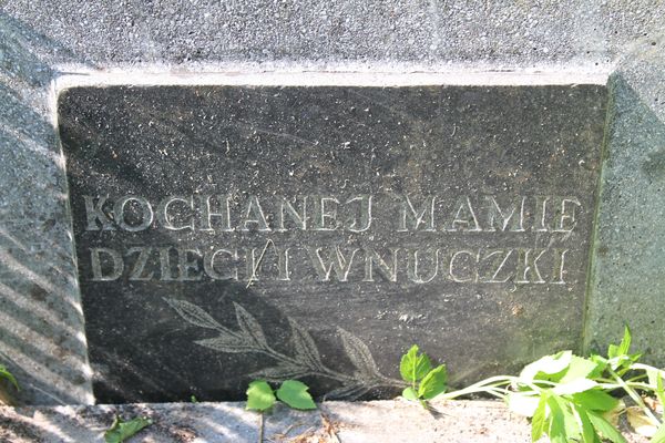 Fragment of Julia Matera's tombstone, Ross cemetery, as of 2013