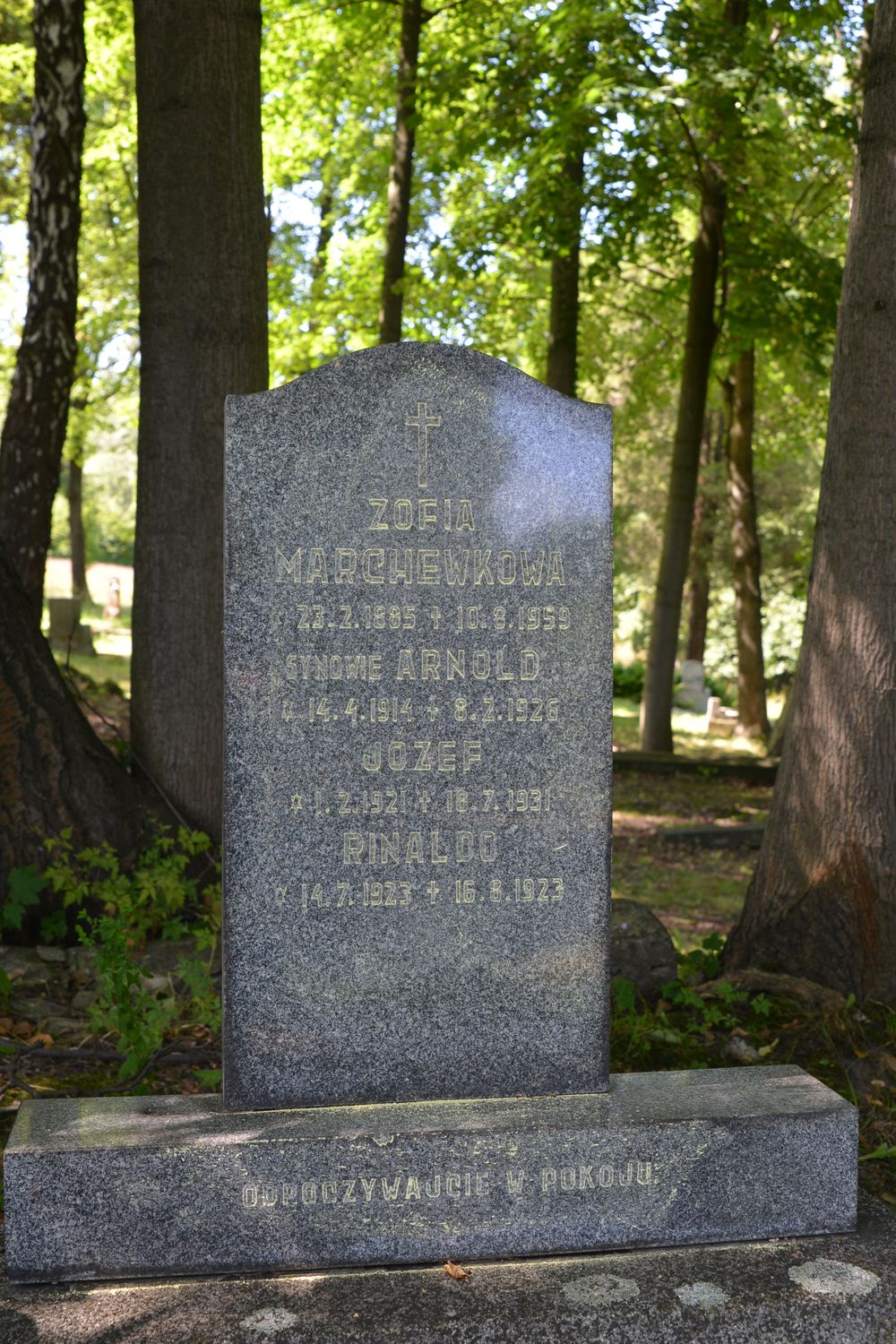 Nagrobek rodziny Marchewków, cmentarz w Karwinie Dołach