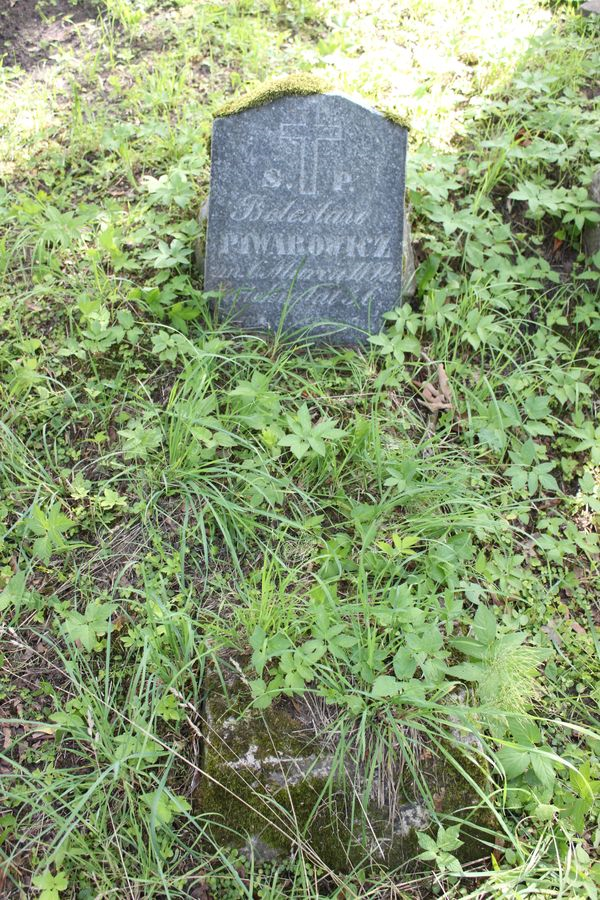 Nagrobek Bolesława Piwarowicza, cmentarz na Rossie w Wilnie, stan z 2013