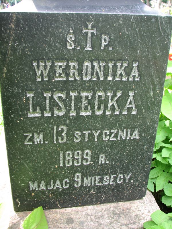 Tombstone of Emilia and Veronka Lisiecki, Ross cemetery in Vilnius, as of 2013.