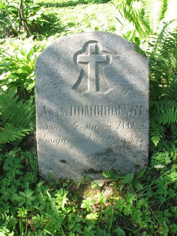 Tombstone of Adam Dombrowski, Ross cemetery, as of 2013