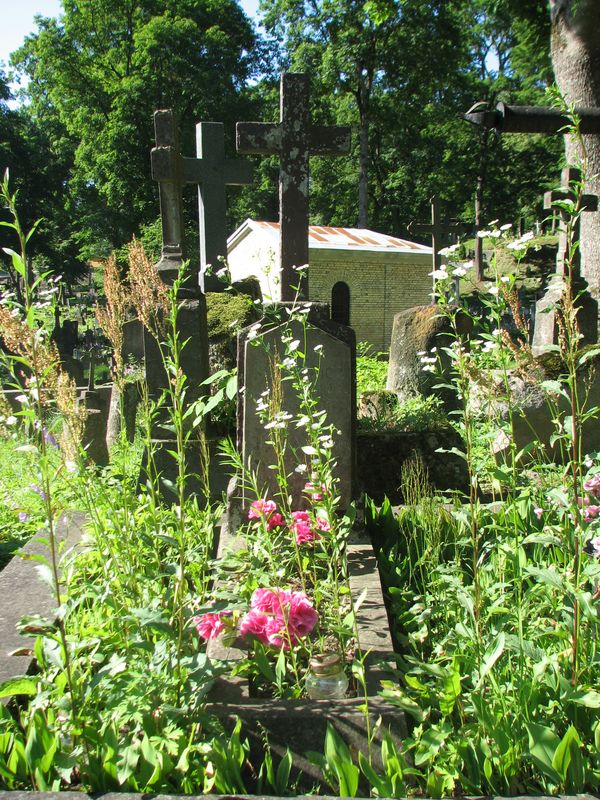 Tombstone of Adolf and Konstancja Sienkiewicz, Ross cemetery, as of 2013