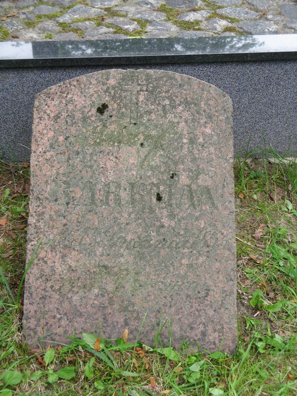 Tombstone of Jozef Barkman, Ross cemetery in Vilnius, as of 2013.