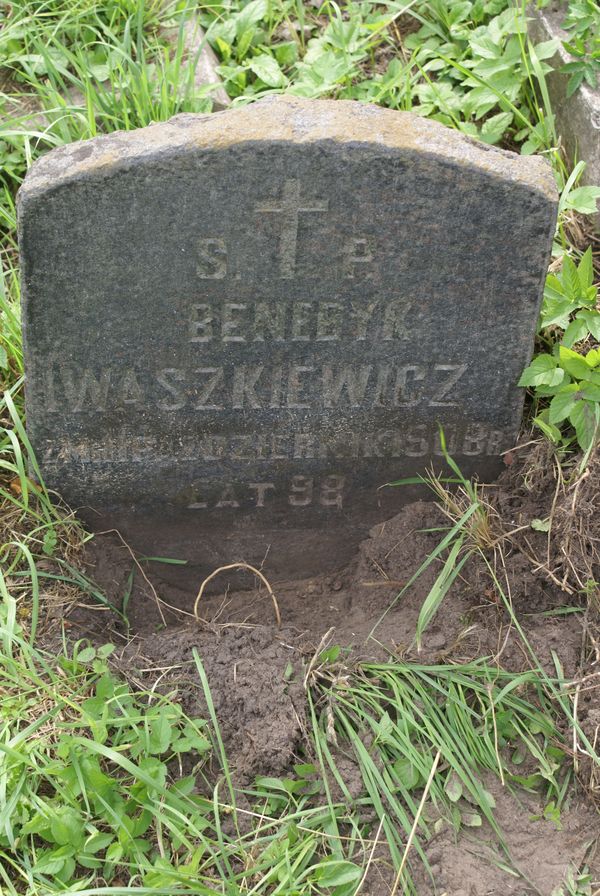 Tombstone of Benedict Iwaszkiewicz, Rossa cemetery in Vilnius, as of 2013