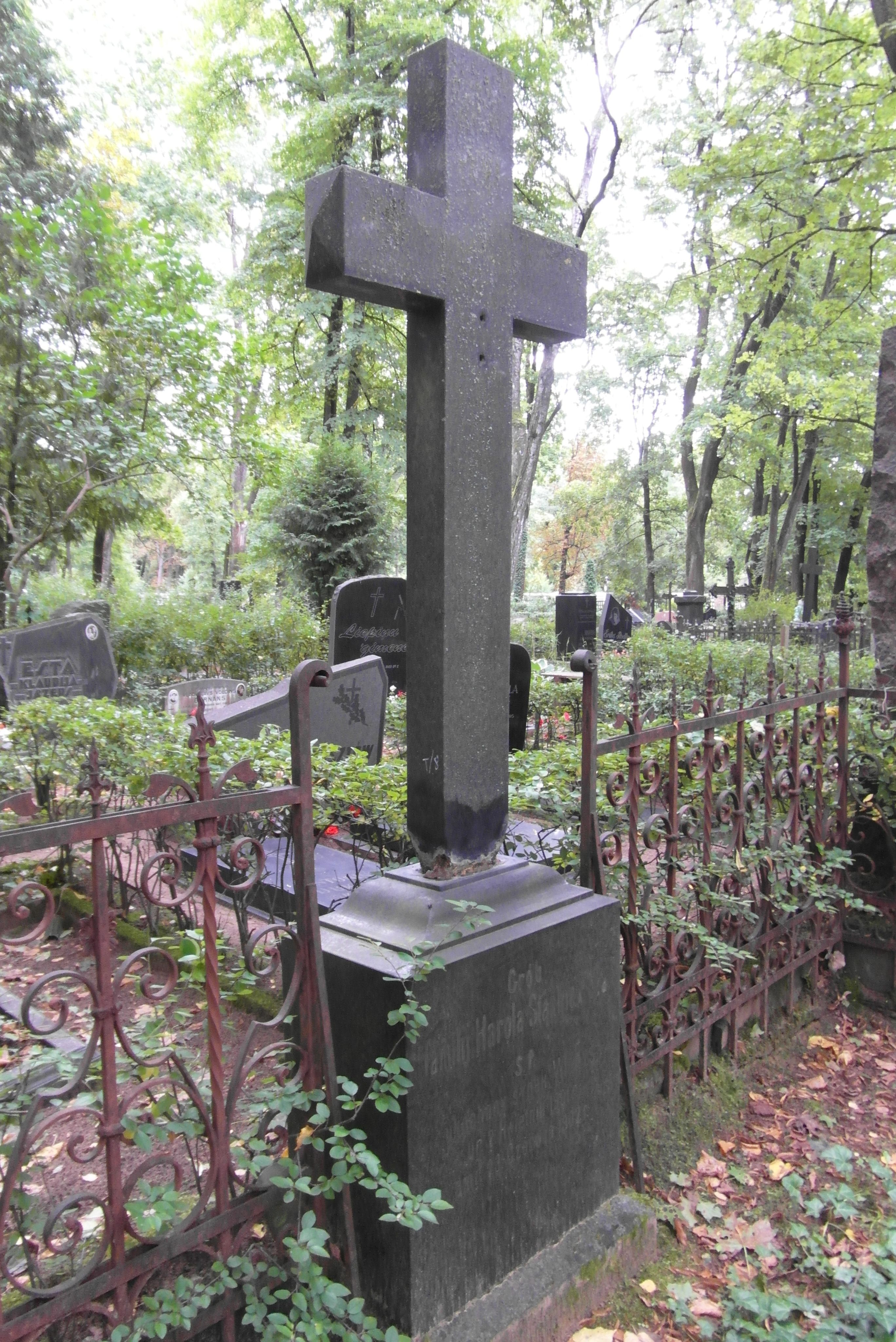 Tombstone of Wladyslaw Stankiewicz, Karol Stankiewicz, St Michael's cemetery in Riga, as of 2021.