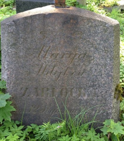 Nagrobek Marii Zabłockiej,  cmentarz Na Rossie w Wilnie, stan z 2014 r.